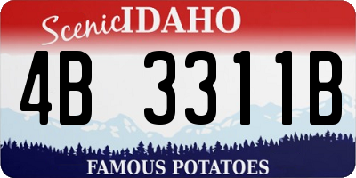 ID license plate 4B3311B