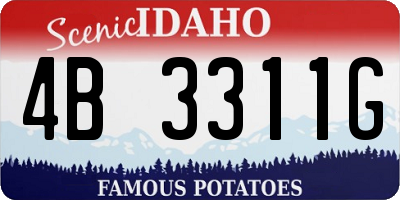 ID license plate 4B3311G