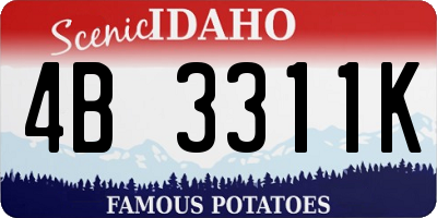 ID license plate 4B3311K