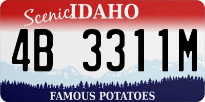 ID license plate 4B3311M