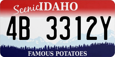 ID license plate 4B3312Y