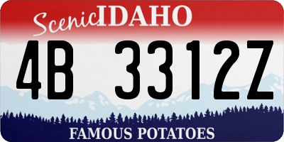ID license plate 4B3312Z
