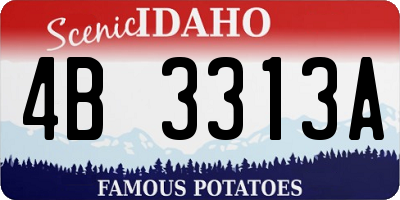 ID license plate 4B3313A