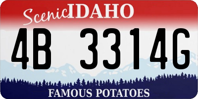 ID license plate 4B3314G