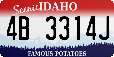 ID license plate 4B3314J