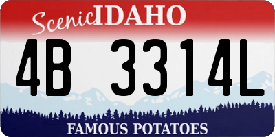 ID license plate 4B3314L