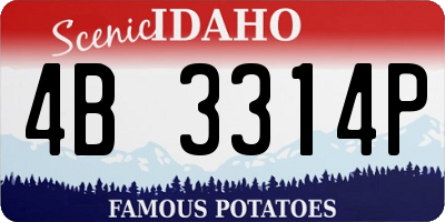 ID license plate 4B3314P