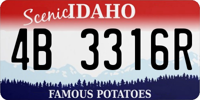 ID license plate 4B3316R
