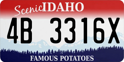 ID license plate 4B3316X