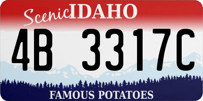 ID license plate 4B3317C
