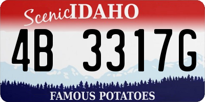ID license plate 4B3317G