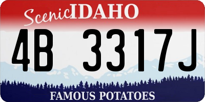 ID license plate 4B3317J