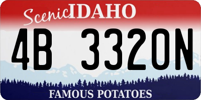 ID license plate 4B3320N