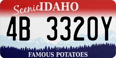 ID license plate 4B3320Y