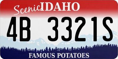 ID license plate 4B3321S
