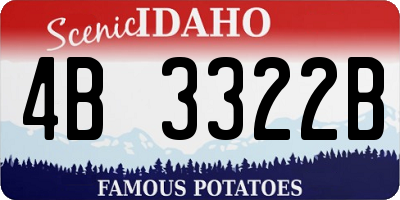 ID license plate 4B3322B