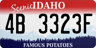 ID license plate 4B3323F