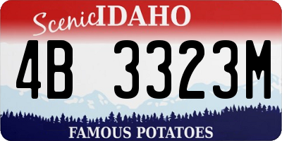 ID license plate 4B3323M