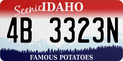 ID license plate 4B3323N