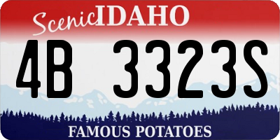 ID license plate 4B3323S