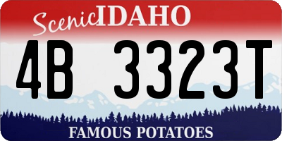 ID license plate 4B3323T