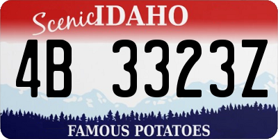 ID license plate 4B3323Z