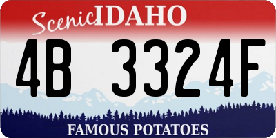 ID license plate 4B3324F