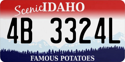 ID license plate 4B3324L