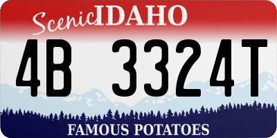 ID license plate 4B3324T
