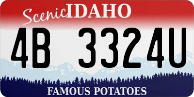 ID license plate 4B3324U