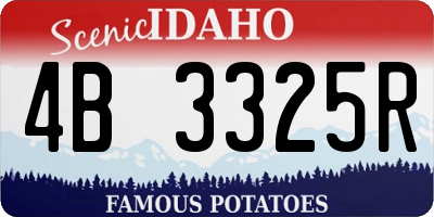 ID license plate 4B3325R