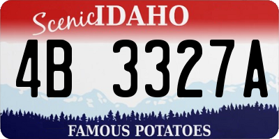 ID license plate 4B3327A