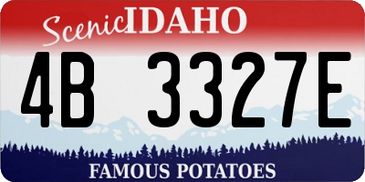 ID license plate 4B3327E