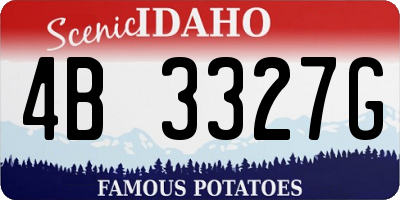 ID license plate 4B3327G