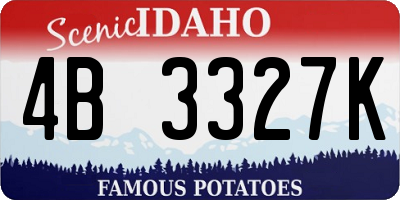 ID license plate 4B3327K