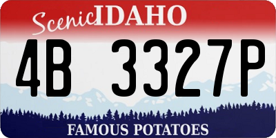 ID license plate 4B3327P