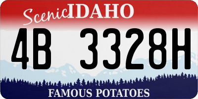 ID license plate 4B3328H