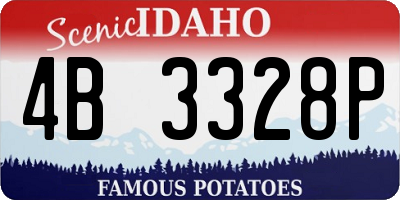 ID license plate 4B3328P