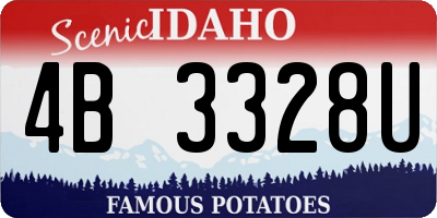 ID license plate 4B3328U
