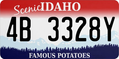 ID license plate 4B3328Y