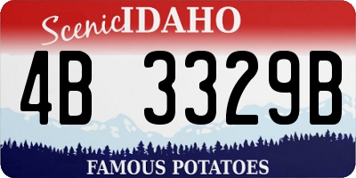 ID license plate 4B3329B