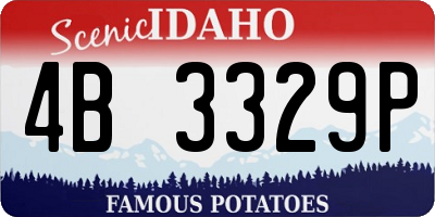 ID license plate 4B3329P