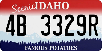 ID license plate 4B3329R