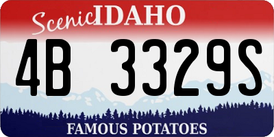 ID license plate 4B3329S