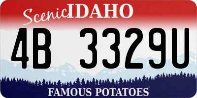 ID license plate 4B3329U