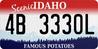 ID license plate 4B3330L