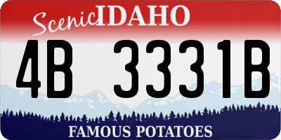 ID license plate 4B3331B