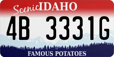 ID license plate 4B3331G