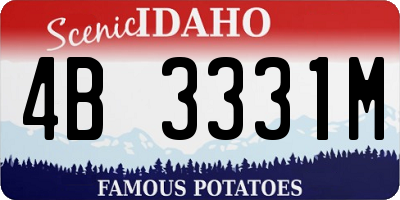 ID license plate 4B3331M