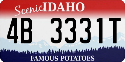 ID license plate 4B3331T